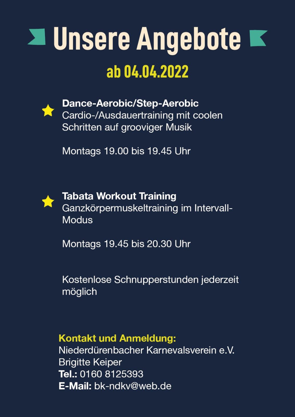 Sportprogramm 2022 - NDKV Niederdürenbach